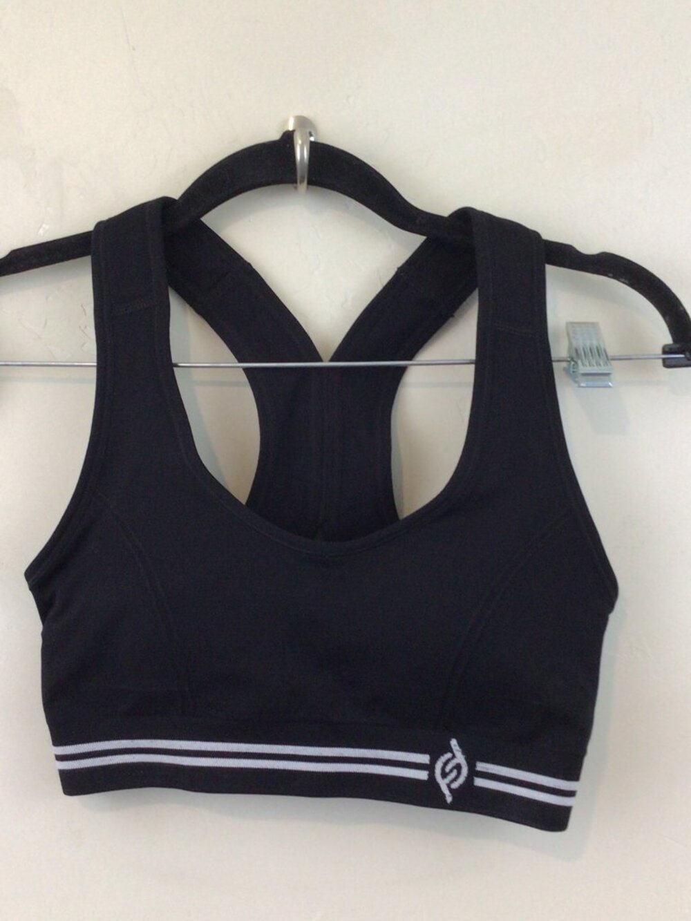 Feline Black and White Racerback Sports Bra